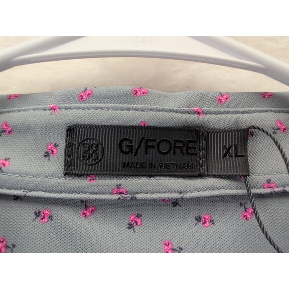 G/Fore G4 Cherry Blossom Golf Polo Shirt G4MF20K47 Mens XL NWT$120 - Picture 6 of 13